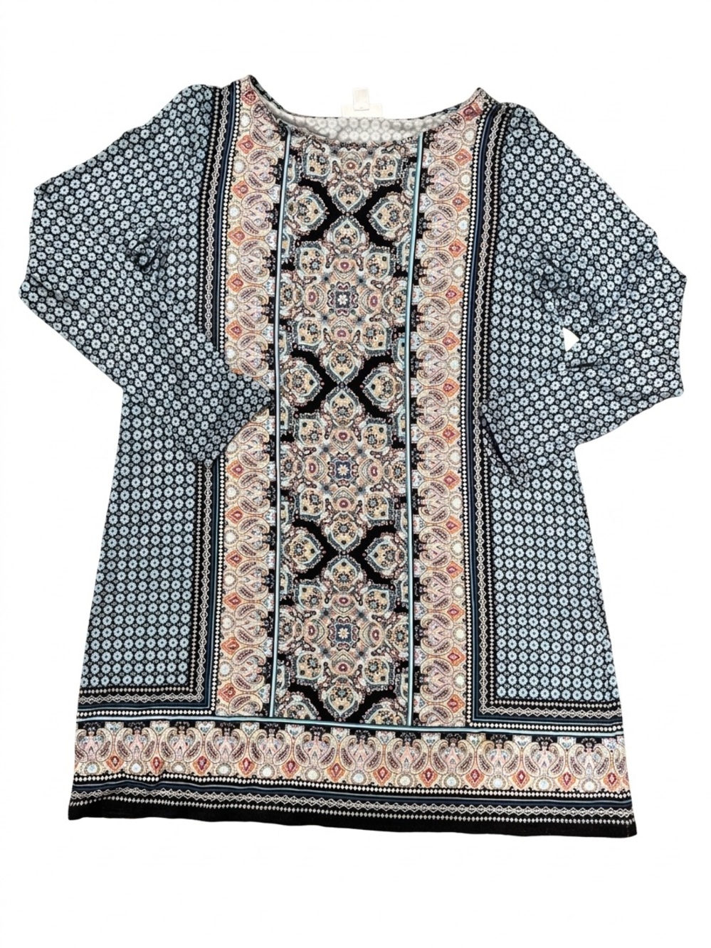 J. Jill Long Sleeve Medallion Paisley Print Tunic Top - Size Small